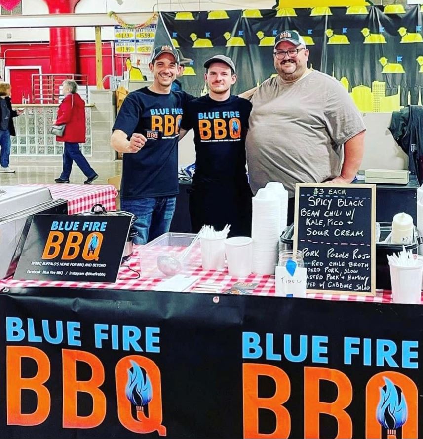 BFBBQ Staff at a serving table