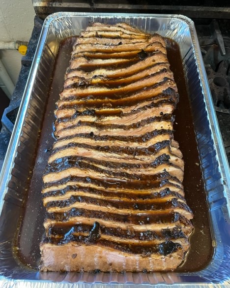 Sliced brisket